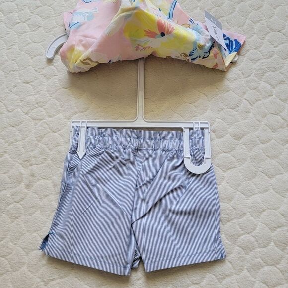 Carter's baby girl outfit 3M floral striped New - Picture 4 of 5
